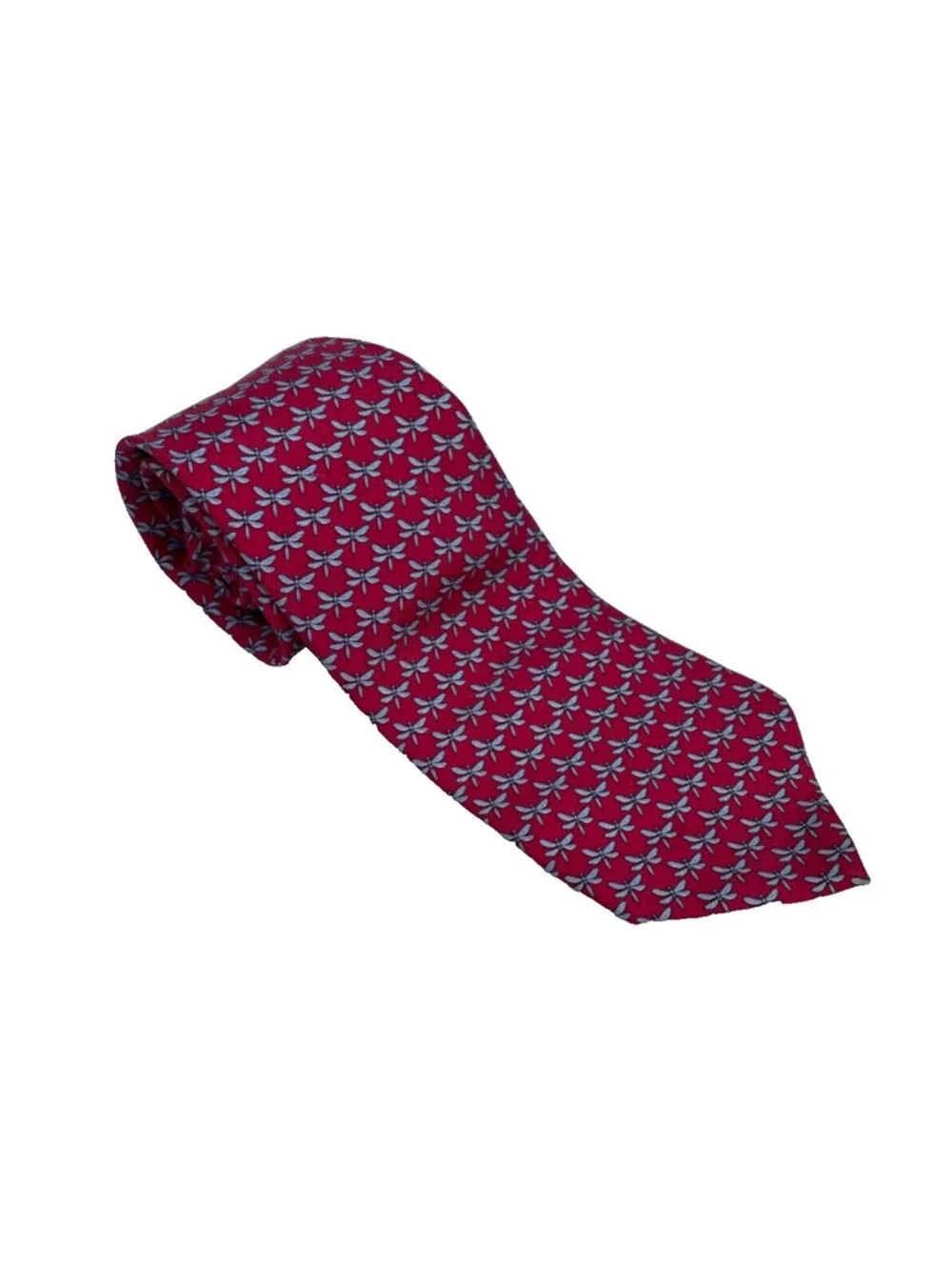 Vineyard Vines Silk Dragonfly Tie Necktie Red Blue USA Shep & Ian